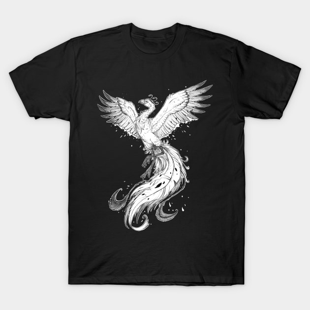 Space Phoenix T-Shirt by KanizoArt